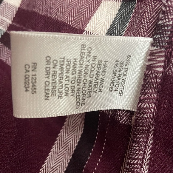 Design Lab Lord & Taylor Long Purple Plaid Jacket - Picture 4 of 4